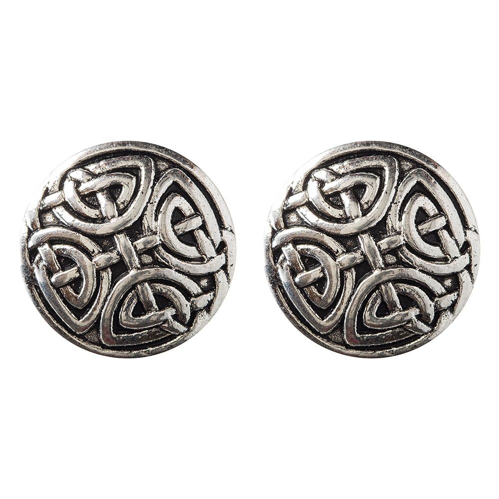 Metal Buttons - Silver Celtic